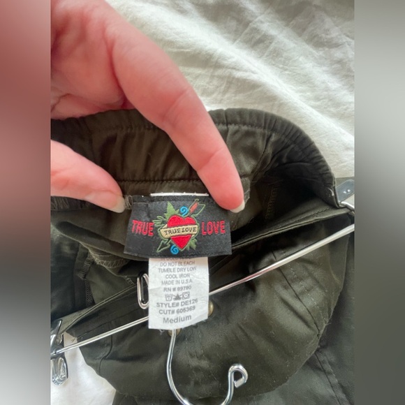 Vintage inspired Military style olive green strapless mini dress “True Love” | M - Picture 7 of 9